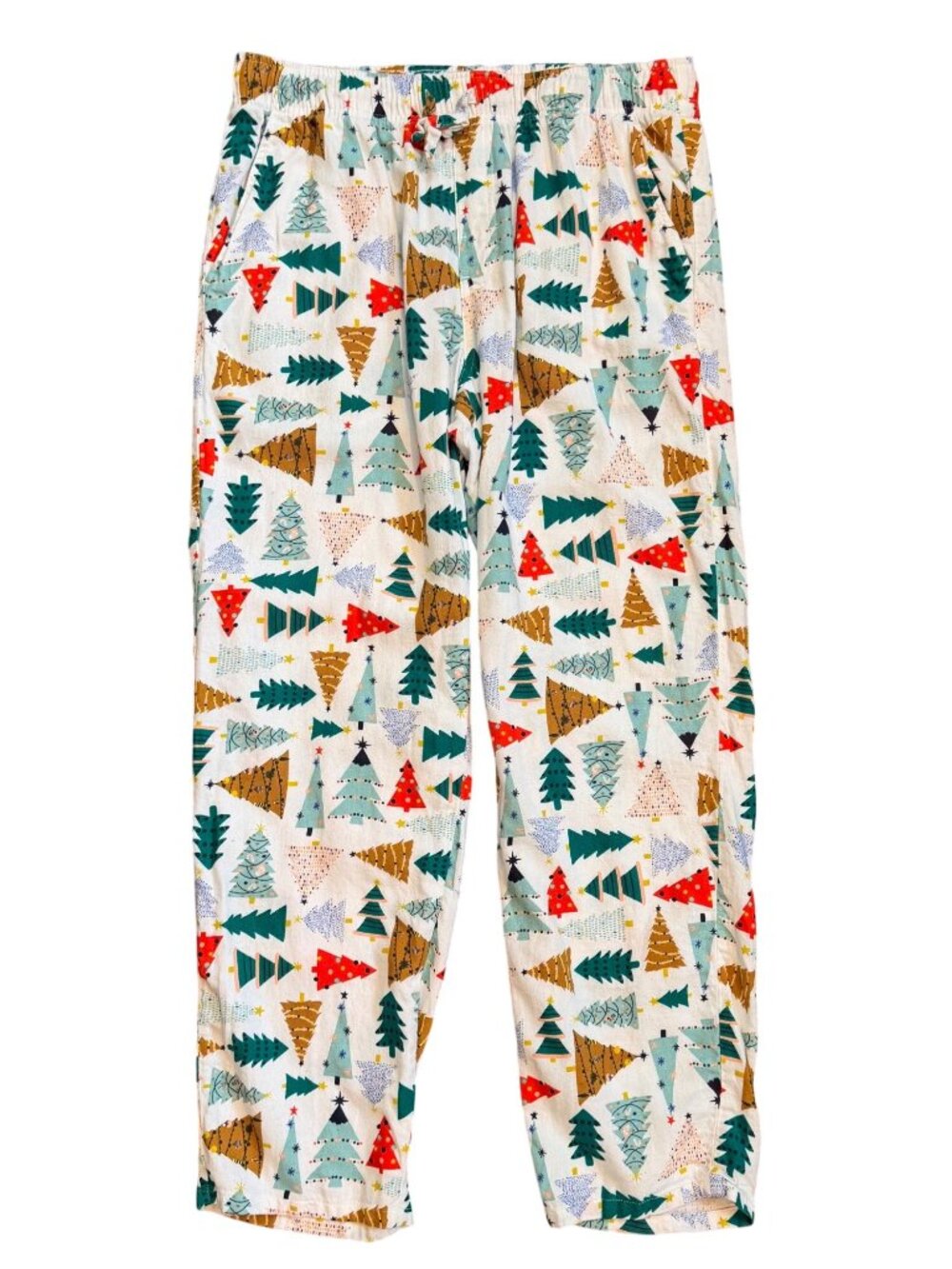 Old Navy Christmas Tree Pajama Pants Festive Holiday Lounge Wear Size L 100% Cot - Picture 4 of 8